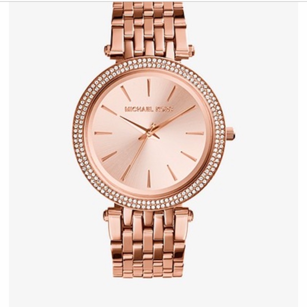 Michael Kors Darci Pave Rose Gold Watch